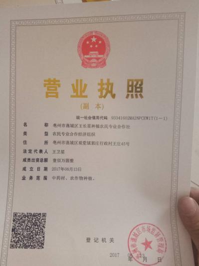 王长星中药材种植合作社