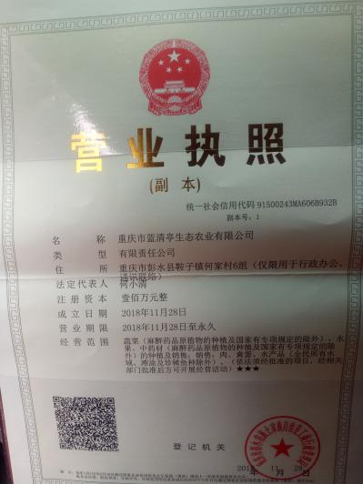 重庆市蓝清亭生态农业有限公司