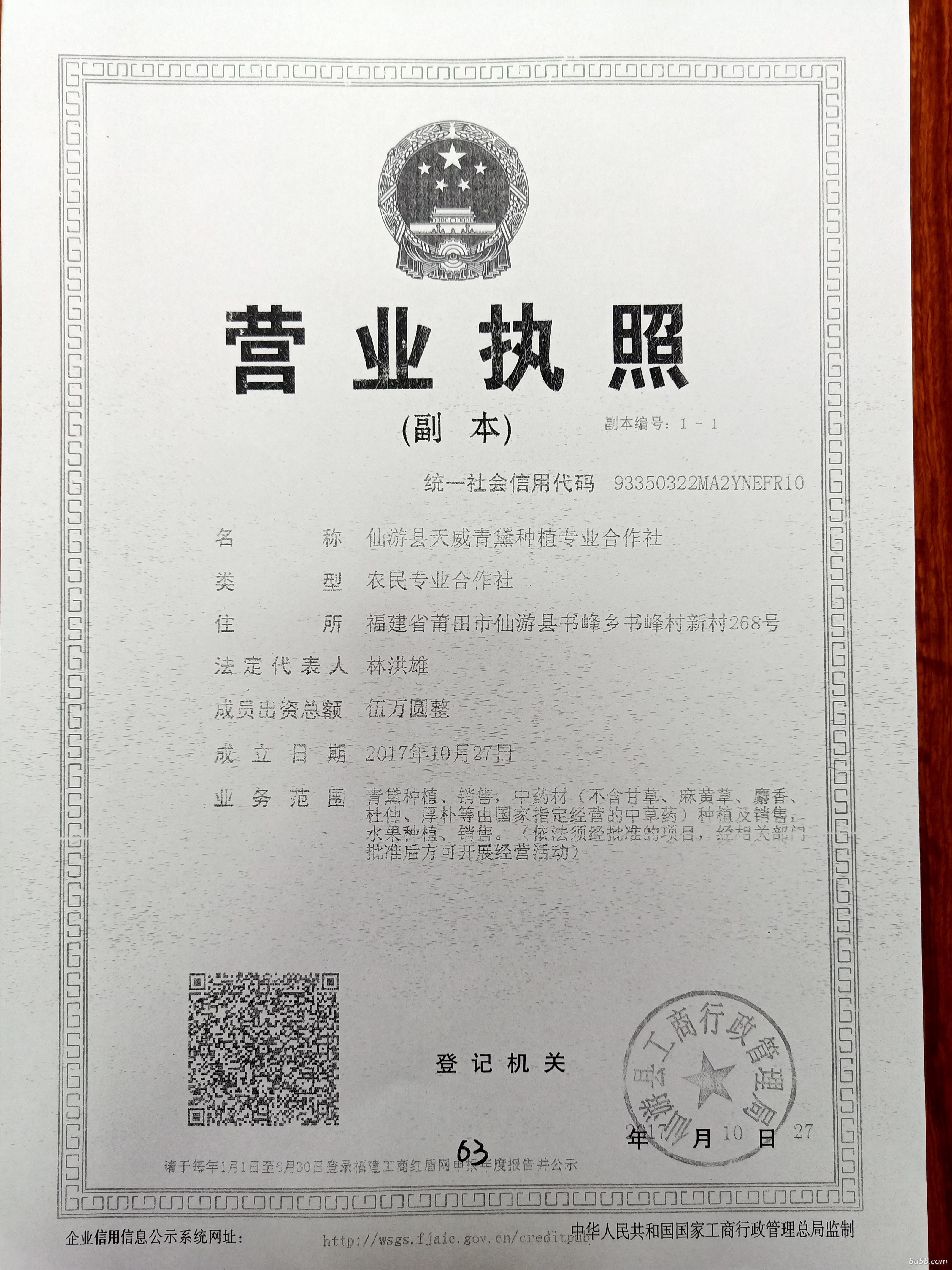 福建天威青黛种植专业合作社